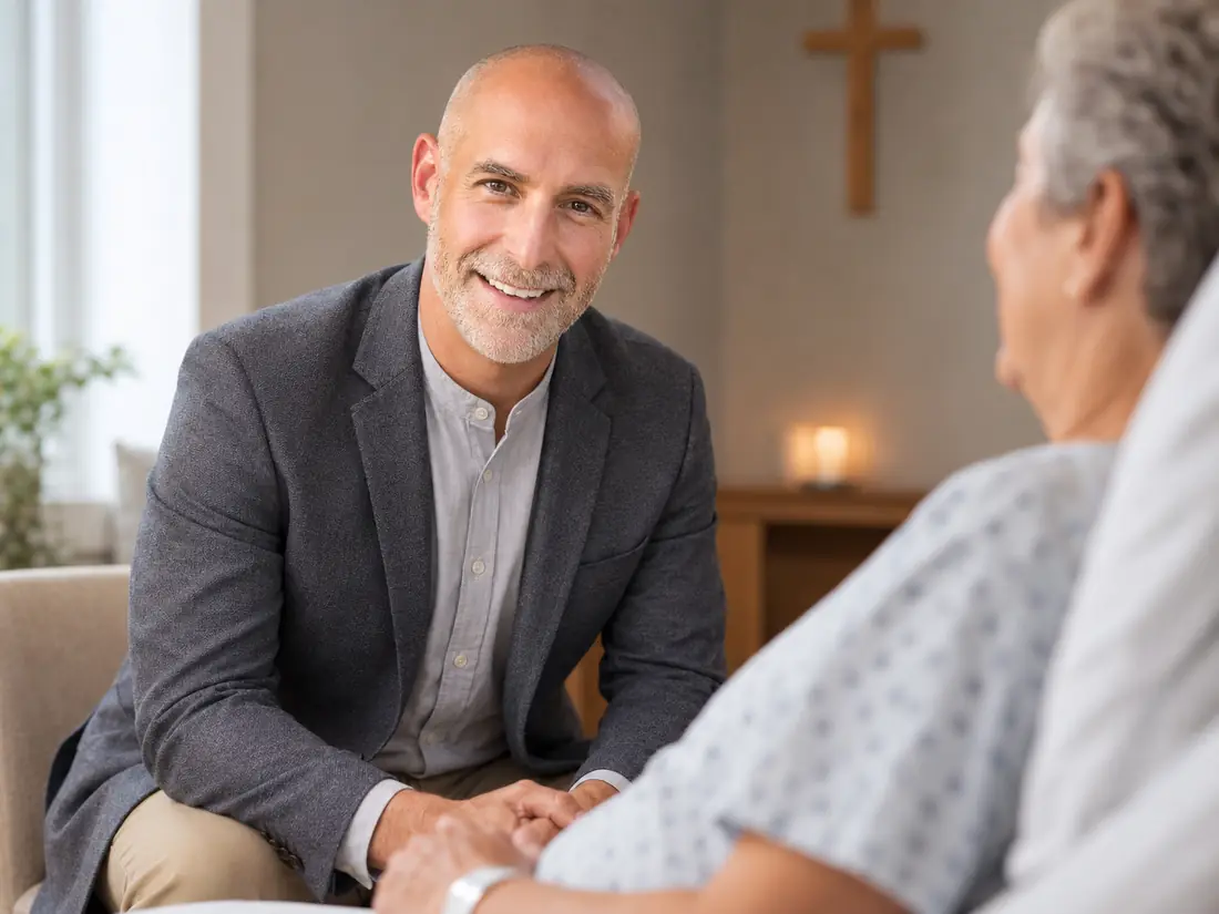 Coby as a hospital chaplain